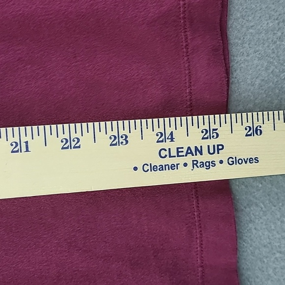 PINK Victoria's Secret Long Sleeve Pink Nation Maroon Tee Shirt - Size Small - Picture 9 of 11